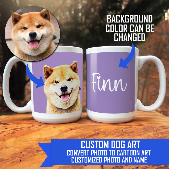 Dog Portrait - Cartoon Art Personalized Mug