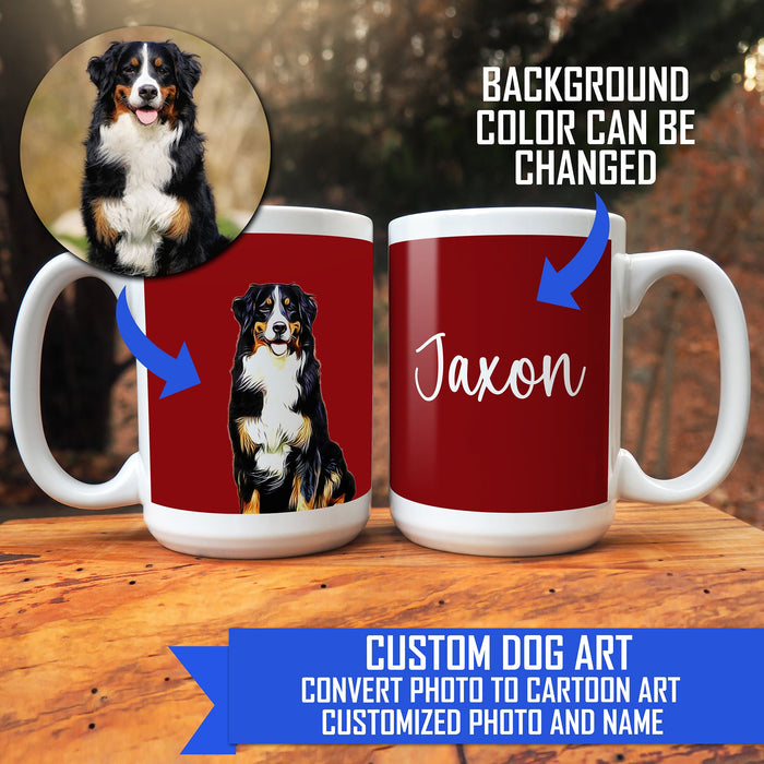 Dog Portrait - Cartoon Art Personalized Mug