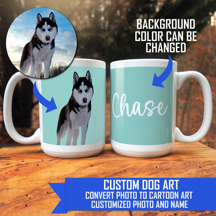 Dog Portrait - Cartoon Art Personalized Mug