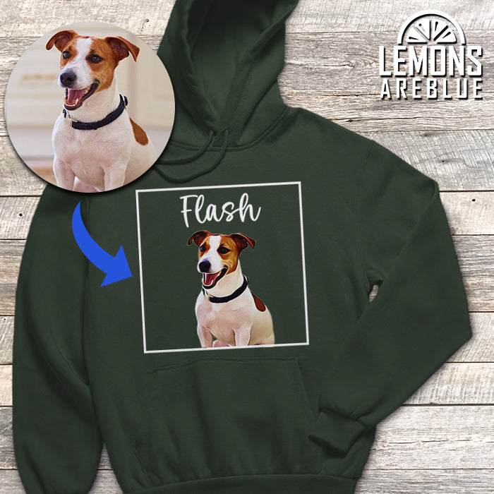 Dog Portrait - Cartoon Art Custom Premium Hoodie