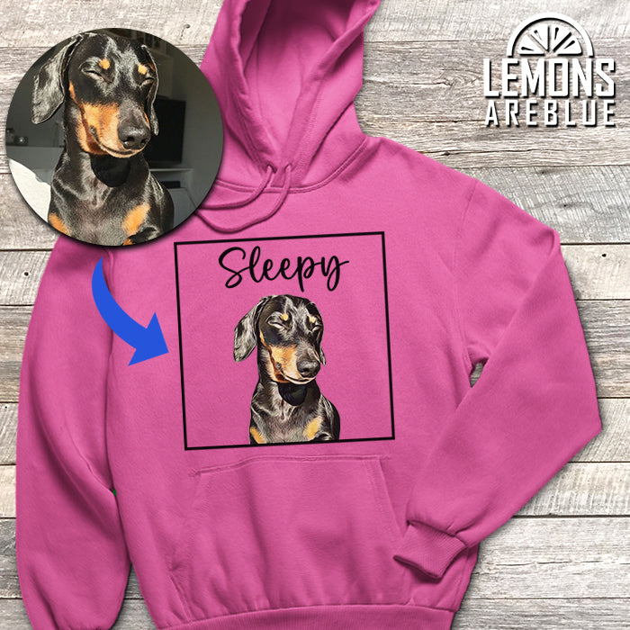 Dog Portrait - Cartoon Art Custom Premium Hoodie