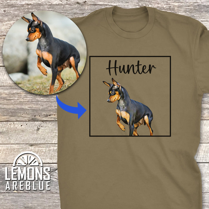 Dog Portrait - Cartoon Art Custom Premium Tee