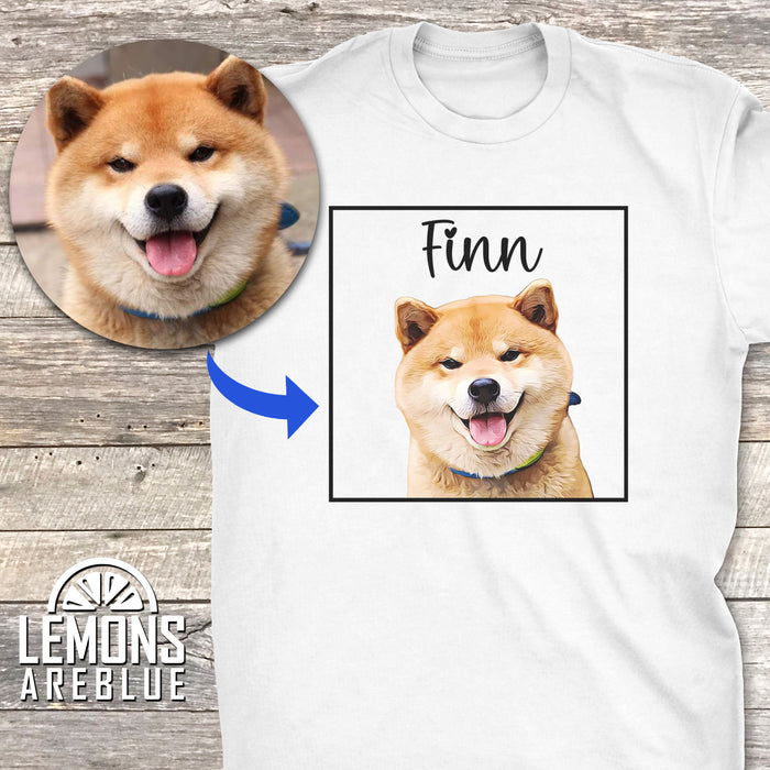 Dog Portrait - Cartoon Art Custom Premium Tee