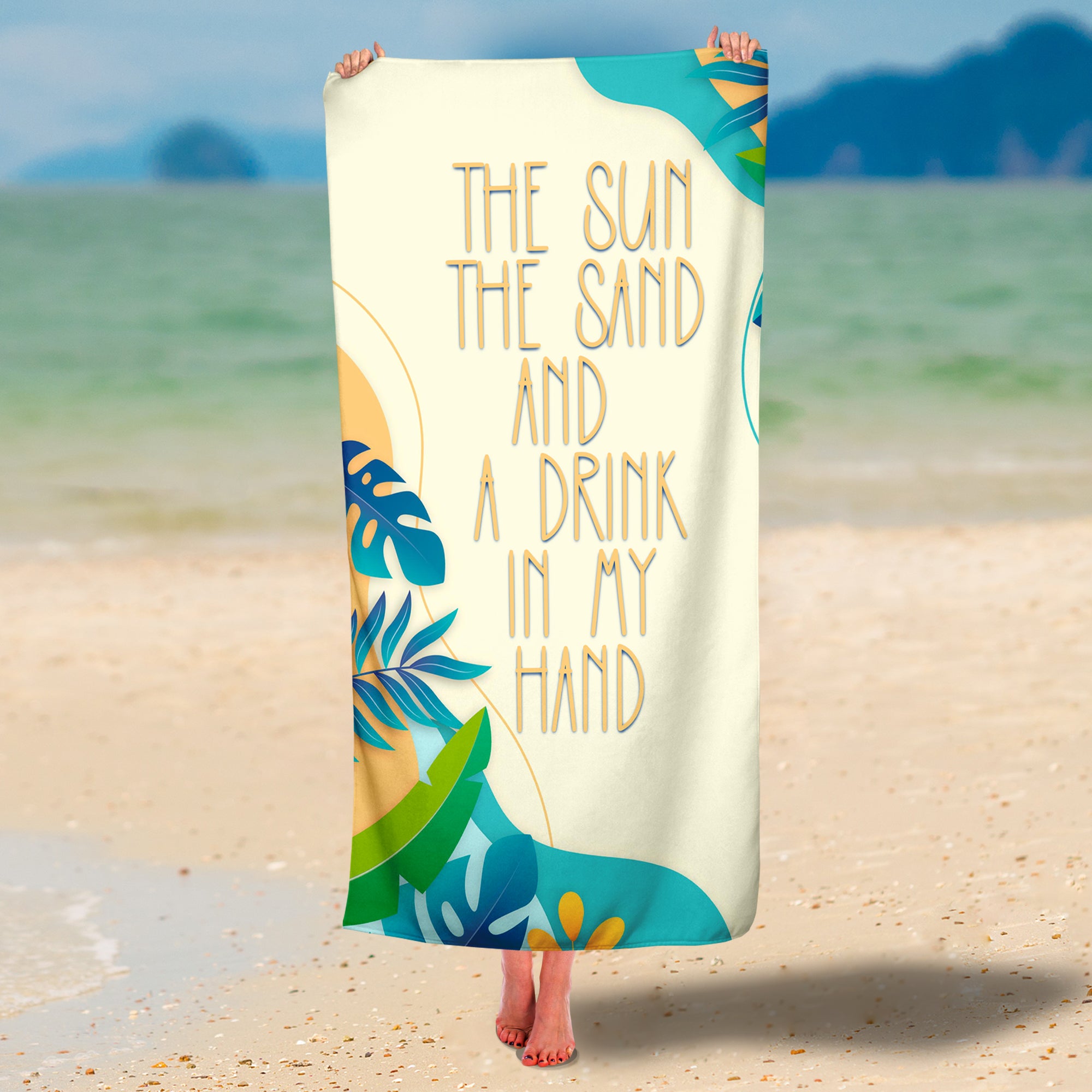 The Sun, Sand And Drink Premium Beach/Pool Towel