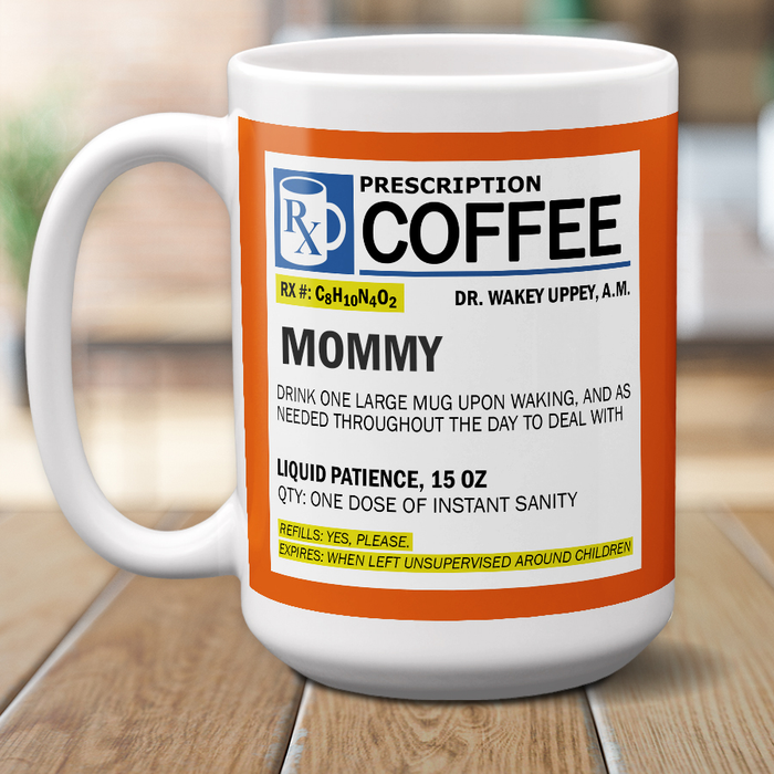 Personalized Funny Gift Prescription Bottle Double Sided Printed Mug