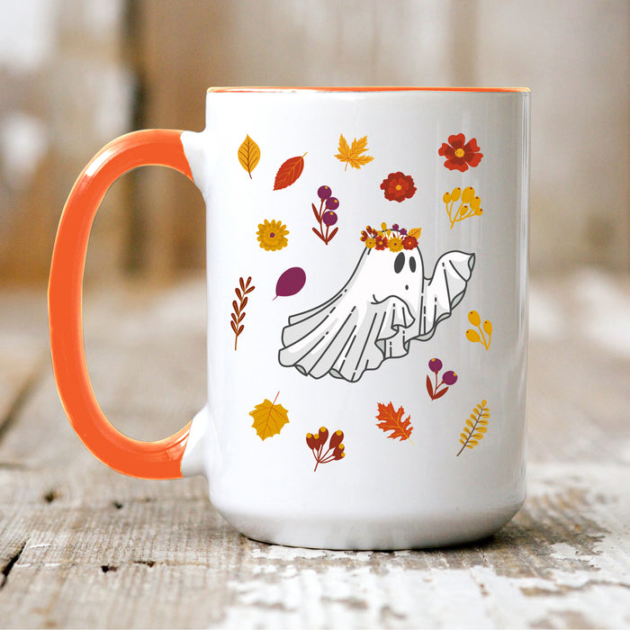 Spooky Fall Ghost Accent Mug