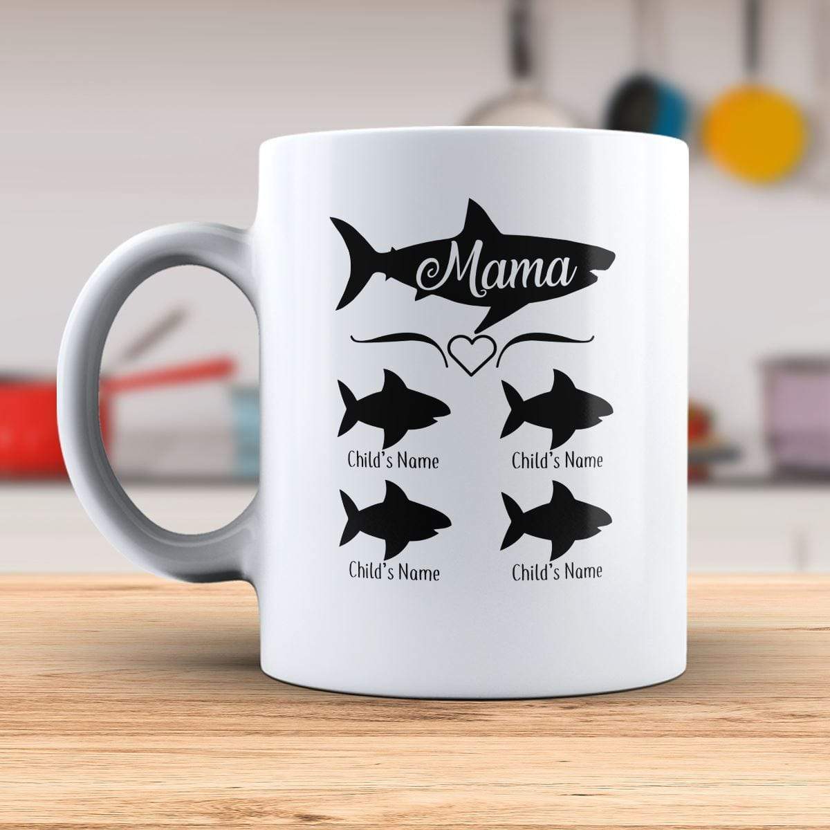 Personalized Mama Shark Mug Mugs Lemons Are Blue 15oz Mug 