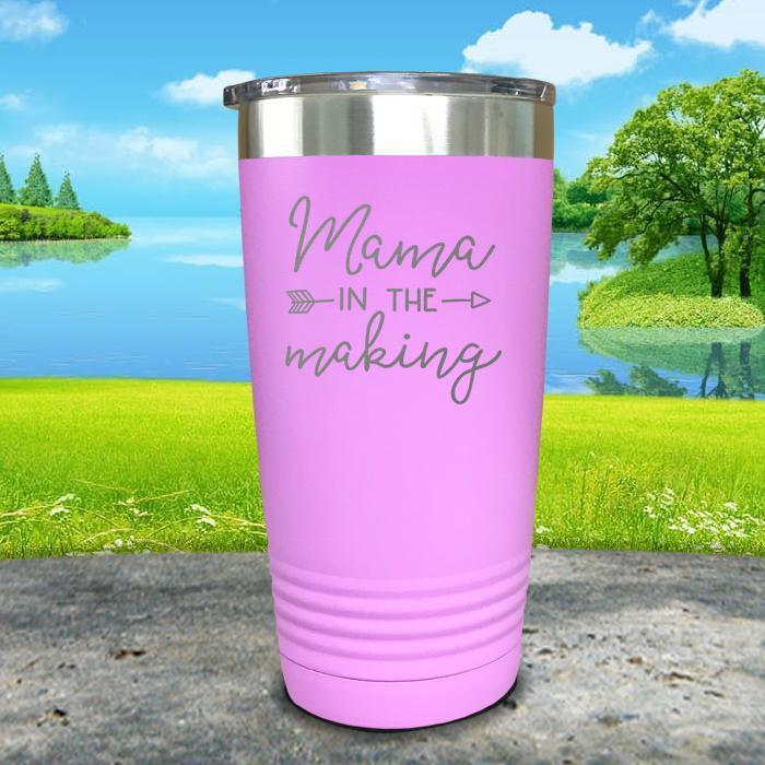 Mama in The Making Engraved Tumbler Tumbler ZLAZER 20oz Tumbler Lavender 