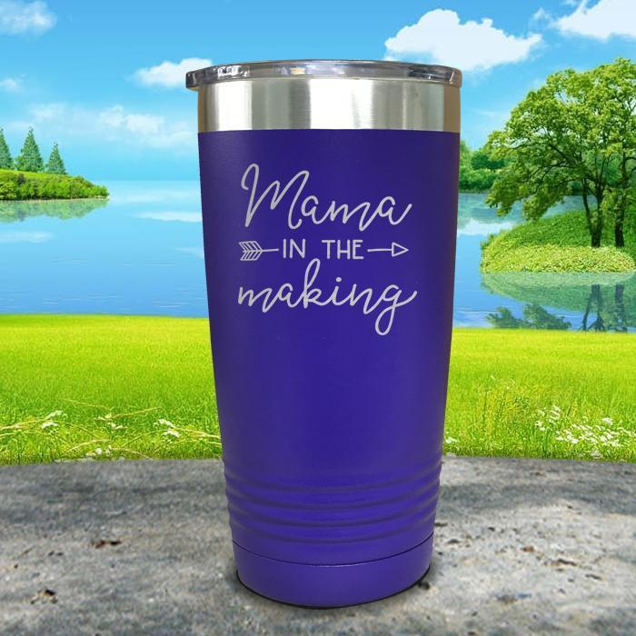 Mama in The Making Engraved Tumbler Tumbler ZLAZER 20oz Tumbler Royal Purple 