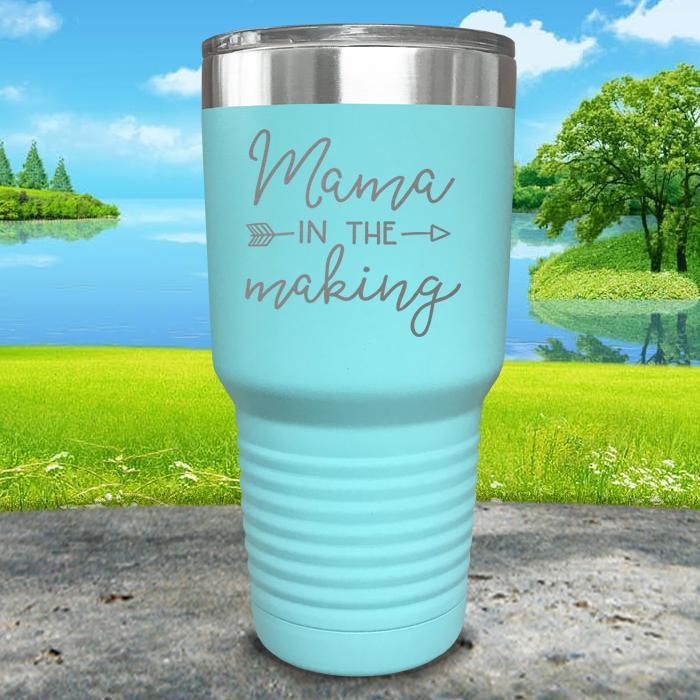 Mama in The Making Engraved Tumbler Tumbler ZLAZER 30oz Tumbler Mint 