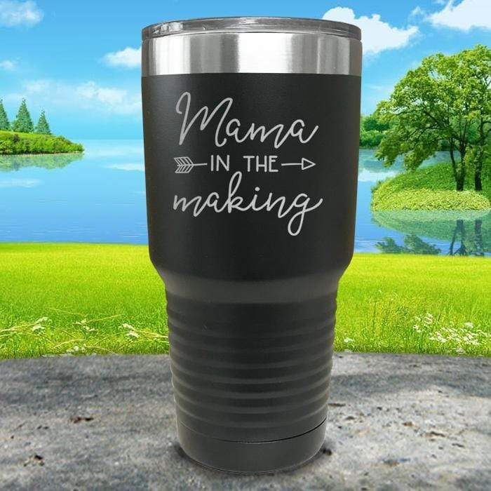 Mama in The Making Engraved Tumbler Tumbler ZLAZER 30oz Tumbler Black 