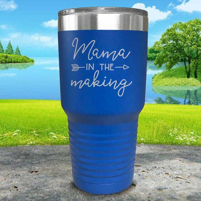 Mama in The Making Engraved Tumbler Tumbler ZLAZER 30oz Tumbler Blue 