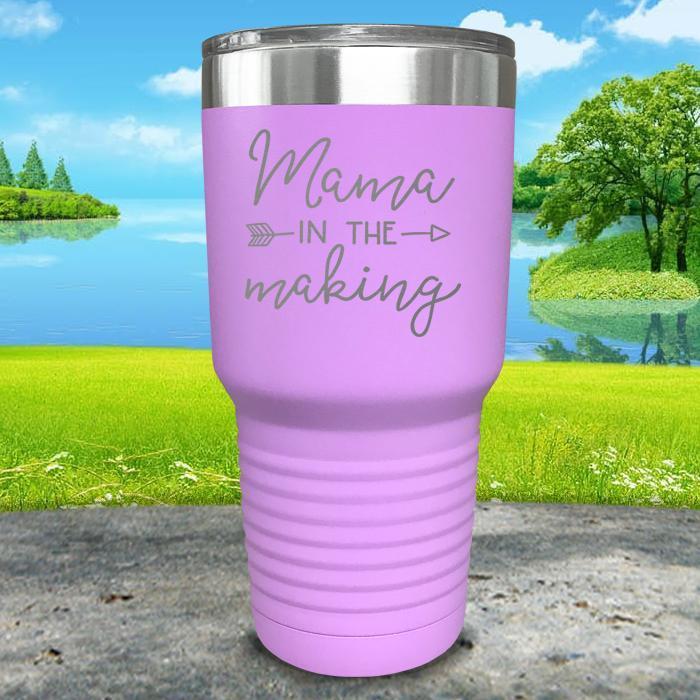 Mama in The Making Engraved Tumbler Tumbler ZLAZER 30oz Tumbler Lavender 