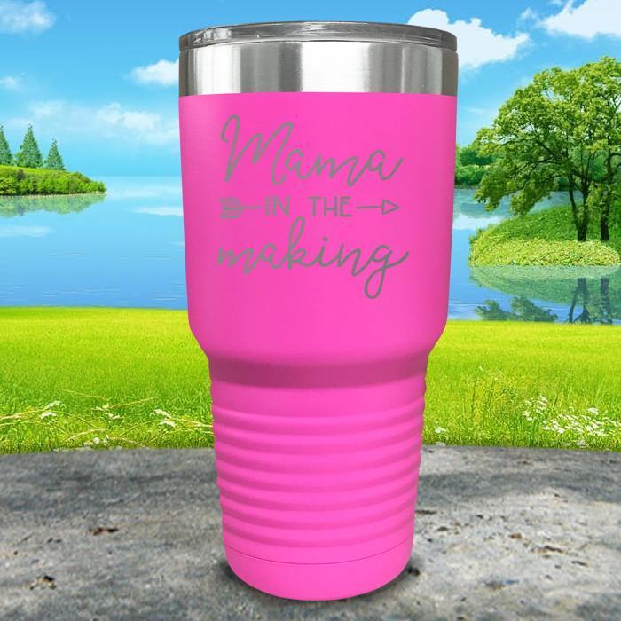 Mama in The Making Engraved Tumbler Tumbler ZLAZER 30oz Tumbler Pink 