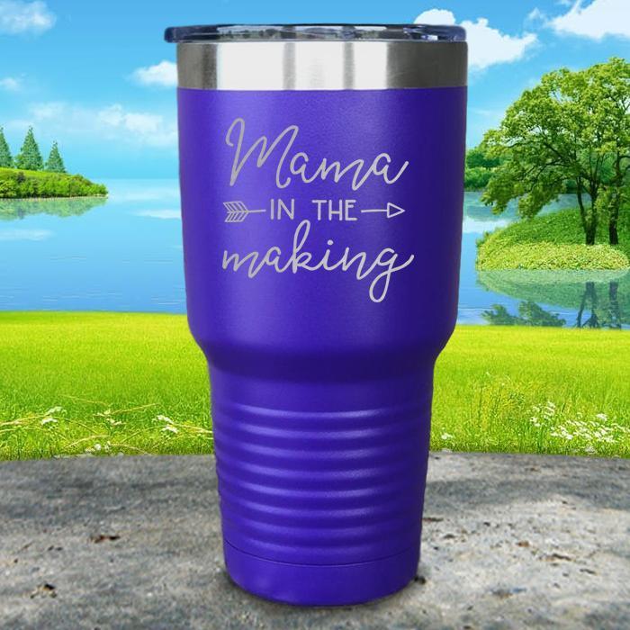 Mama in The Making Engraved Tumbler Tumbler ZLAZER 30oz Tumbler Royal Purple 