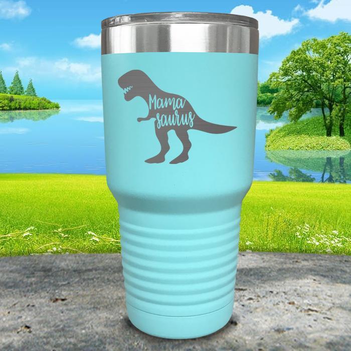 Mama Saurus Engraved Tumbler Tumbler ZLAZER 30oz Tumbler Mint 