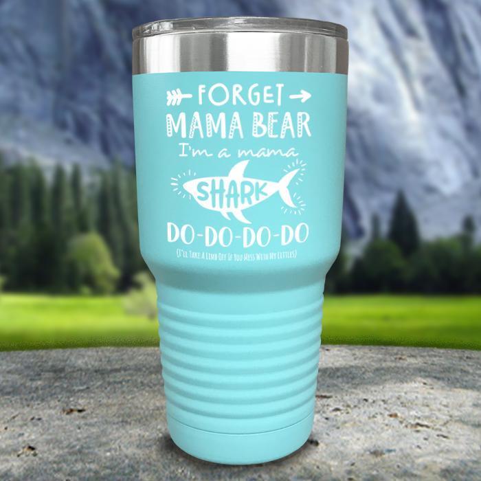 Mama Shark Color Printed Tumblers Tumbler ZLAZER 30oz Tumbler Mint 