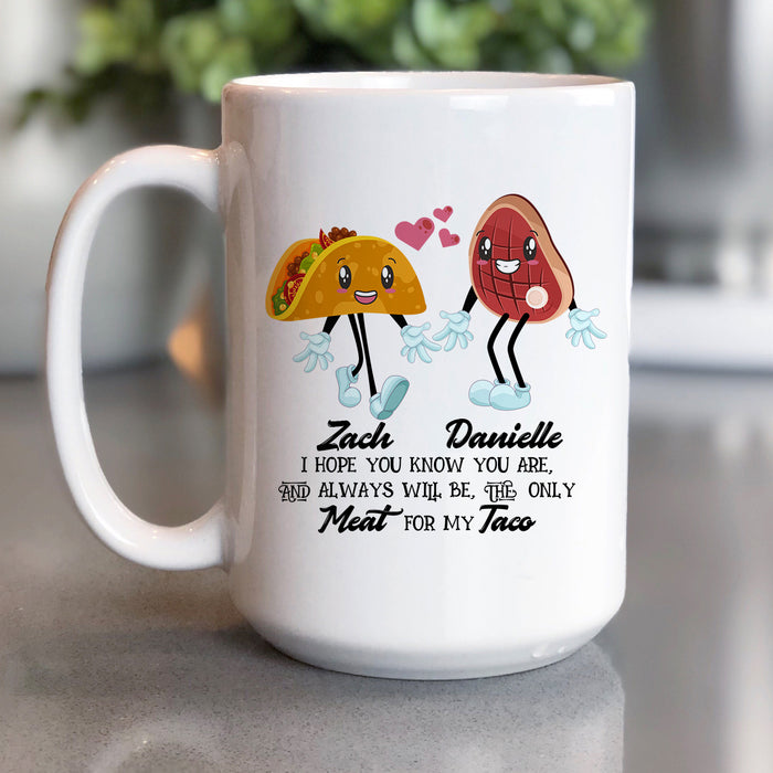 Meat And Taco Personalized Mug