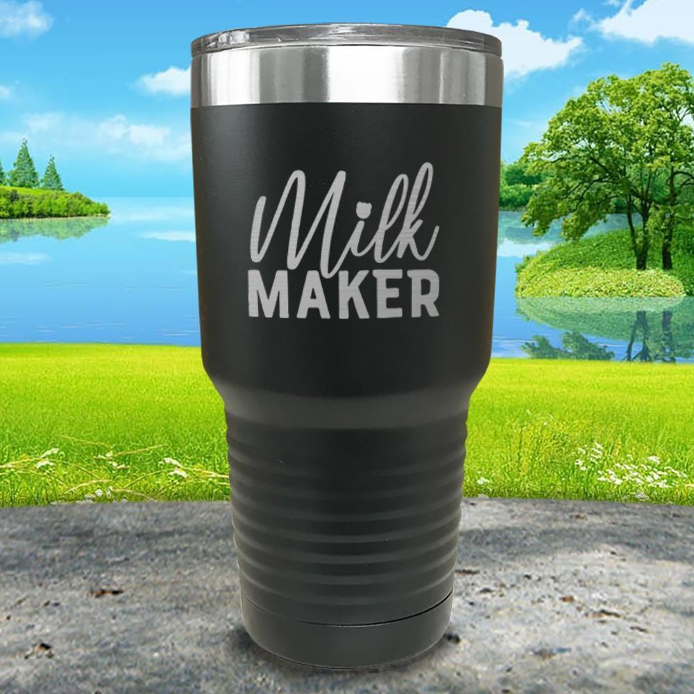 Milk Maker Engraved Tumbler Tumbler ZLAZER 30oz Tumbler Black 