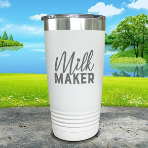 Milk Maker Engraved Tumbler Tumbler ZLAZER 20oz Tumbler White 