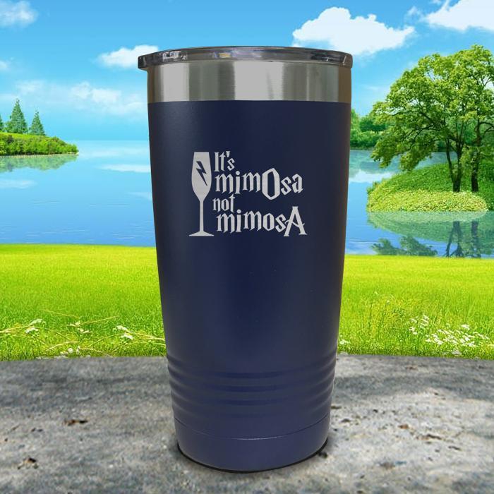 It's mimOsa not mimosA Engraved Tumbler Tumbler ZLAZER 20oz Tumbler Navy 