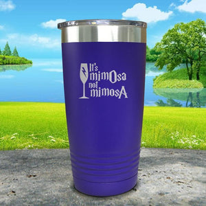 It's mimOsa not mimosA Engraved Tumbler Tumbler ZLAZER 20oz Tumbler Royal Purple 