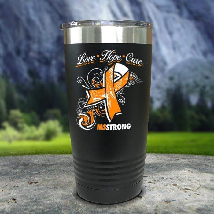 Miss Strong Color Printed Tumblers Tumbler ZLAZER 20oz Tumbler Black 