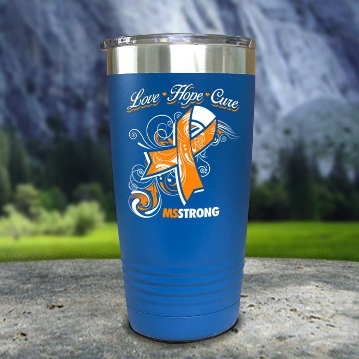 Miss Strong Color Printed Tumblers Tumbler ZLAZER 20oz Tumbler Blue 