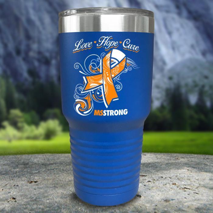 Miss Strong Color Printed Tumblers Tumbler ZLAZER 30oz Tumbler Blue 