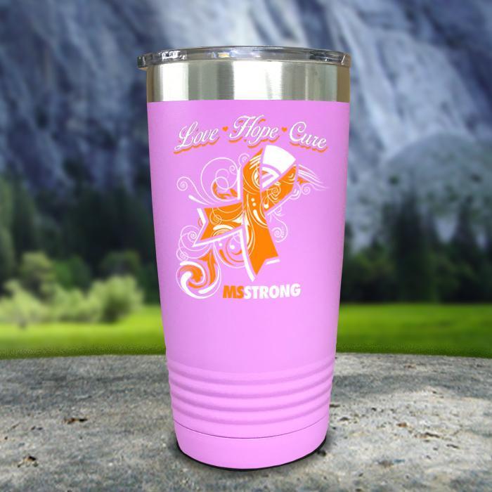 Miss Strong Color Printed Tumblers Tumbler ZLAZER 20oz Tumbler Lavender 