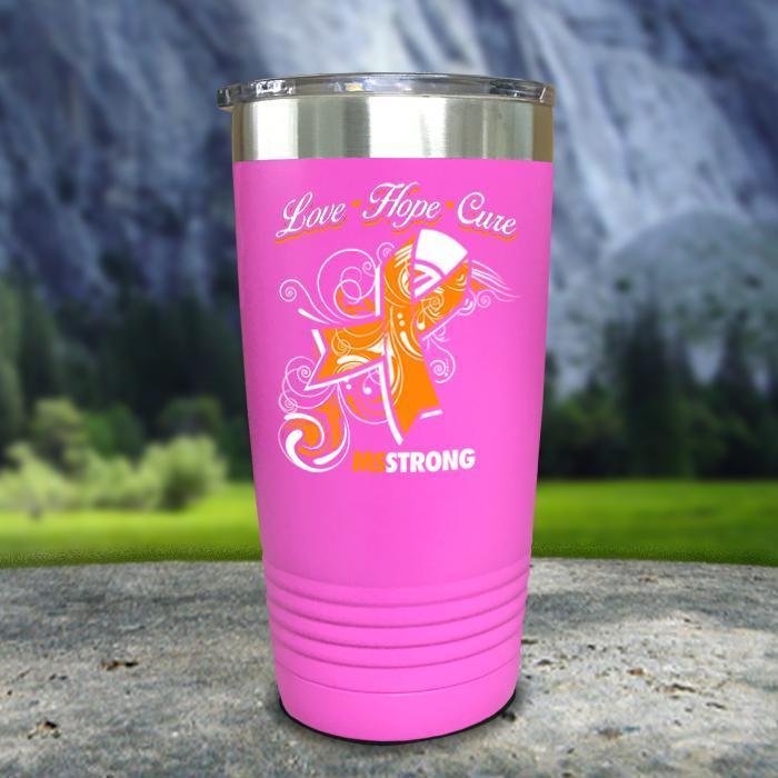 Miss Strong Color Printed Tumblers Tumbler ZLAZER 20oz Tumbler Pink 