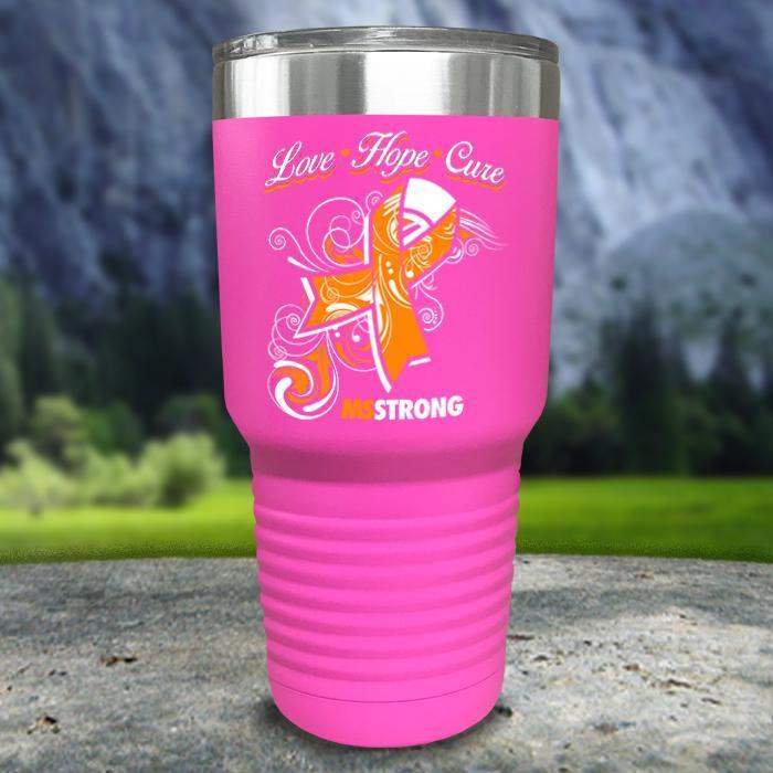 Miss Strong Color Printed Tumblers Tumbler ZLAZER 30oz Tumbler Pink 