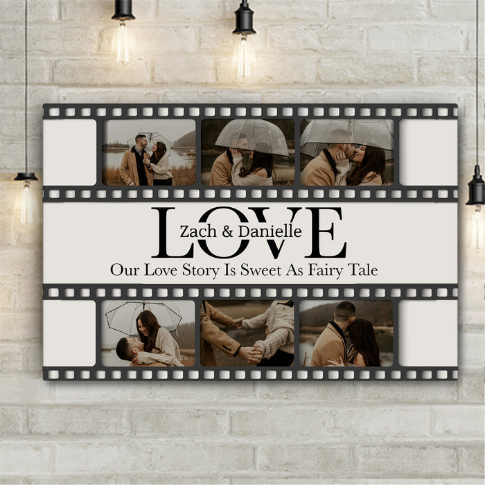 Personalized Film Strip Photo Premium Canvas