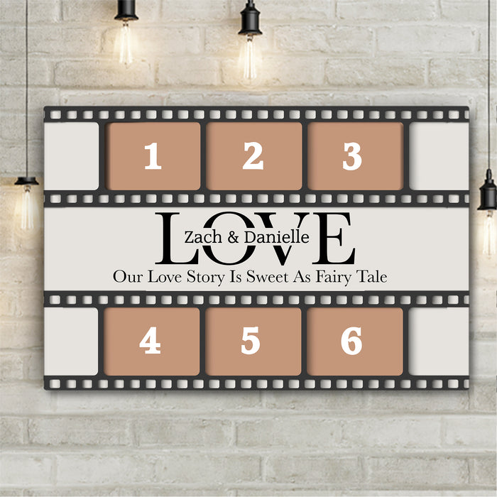 Personalized Film Strip Photo Premium Canvas