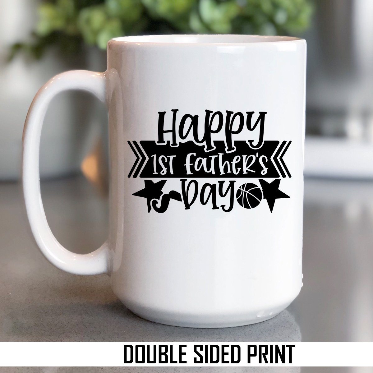 Happy 1st Father's Day Double Sided Printed Mug