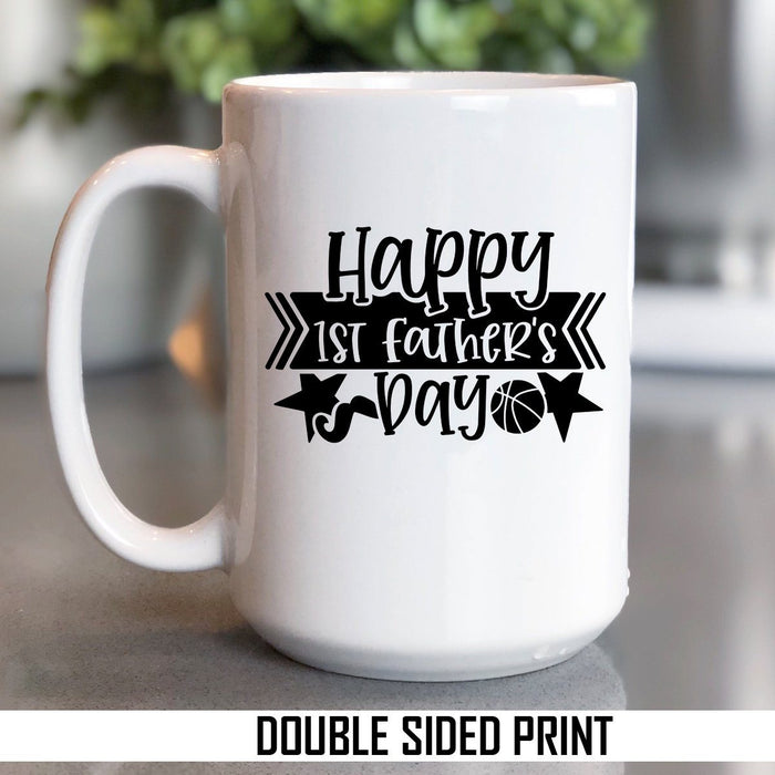 Happy 1st Father's Day Double Sided Printed Mug