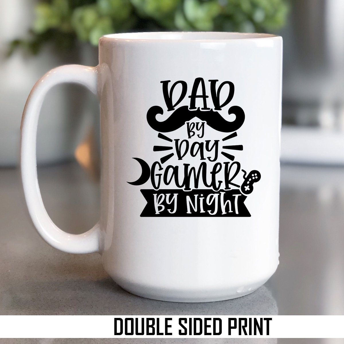 Dad By Day Gamer By Night Double Sided Printed Mug