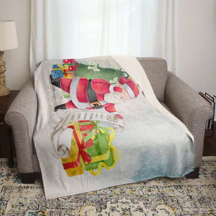 Santa's Nice List Personalized Blankets