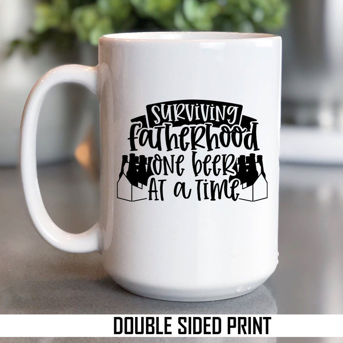 Surviving Fatherhood One Beer At A Time Double Sided Printed Mug