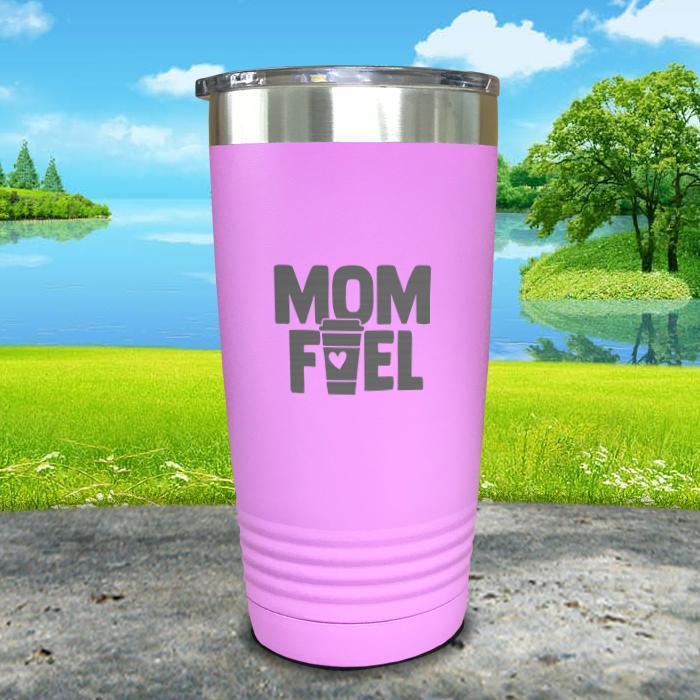 Mom Fuel Engraved Tumbler Tumbler ZLAZER 20oz Tumbler Lavender 