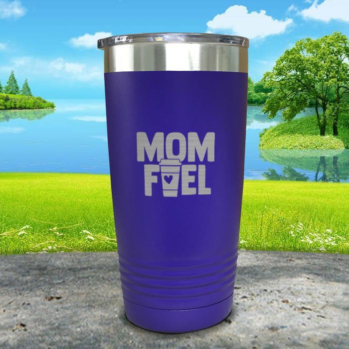 Mom Fuel Engraved Tumbler Tumbler ZLAZER 20oz Tumbler Royal Purple 