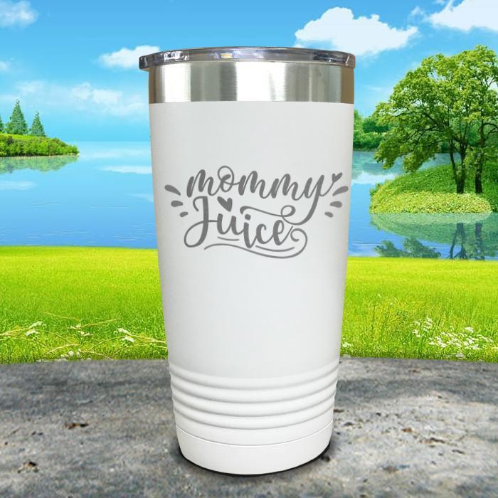 Mommy Juice Engraved Tumbler Tumbler ZLAZER 20oz Tumbler White 