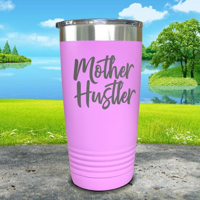 Mother Hustler Engraved Tumbler Tumbler ZLAZER 20oz Tumbler Lavender 