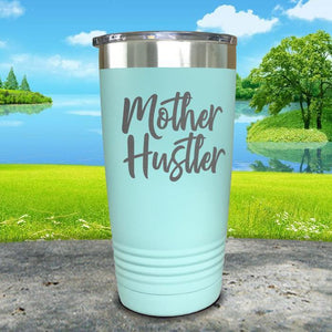 Mother Hustler Engraved Tumbler Tumbler ZLAZER 20oz Tumbler Mint 