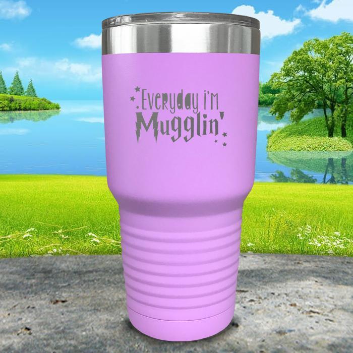 Everyday I'm Mugglin' Engraved Tumbler Tumbler ZLAZER 30oz Tumbler Lavender 