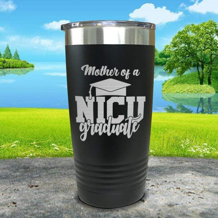 Mother of NICU Graduate Engraved Tumbler Tumbler ZLAZER 20oz Tumbler Black 