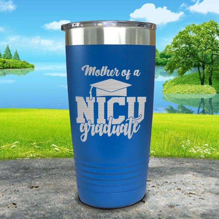 Mother of NICU Graduate Engraved Tumbler Tumbler ZLAZER 20oz Tumbler Blue 