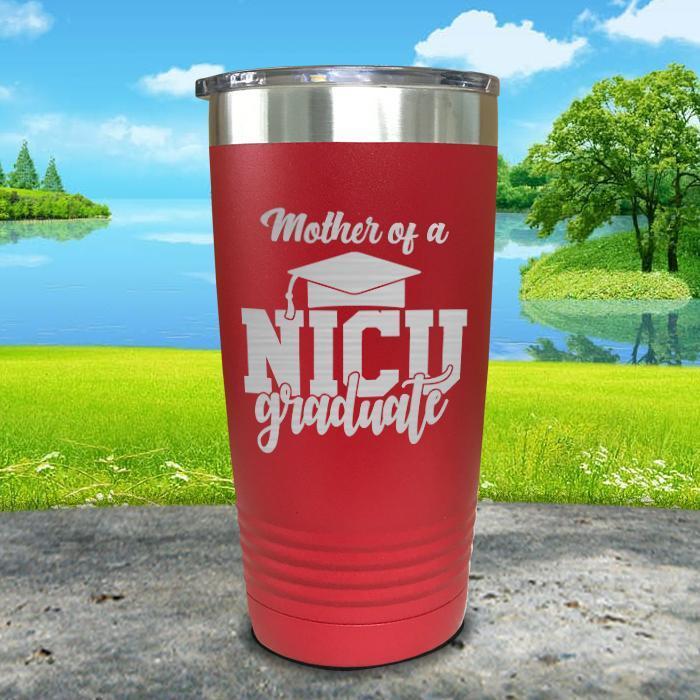 Mother of NICU Graduate Engraved Tumbler Tumbler ZLAZER 20oz Tumbler Red 