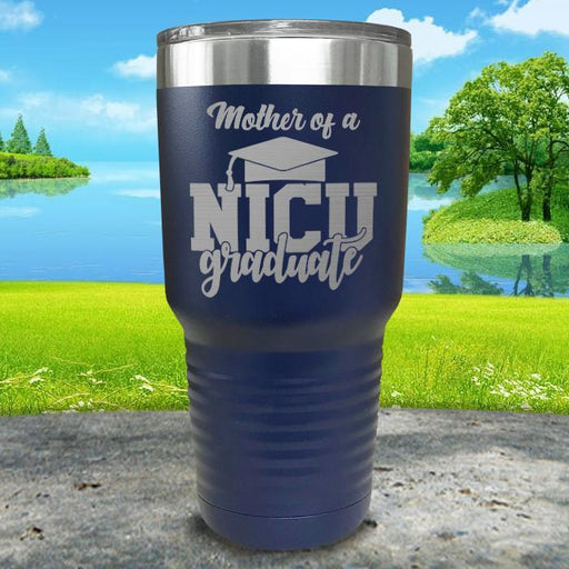 Mother of NICU Graduate Engraved Tumbler Tumbler ZLAZER 30oz Tumbler Navy 