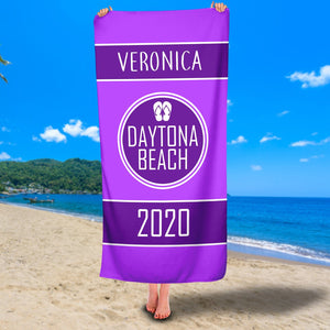 Personalized Name & Beach 2022 Premium Beach/Pool Towel
